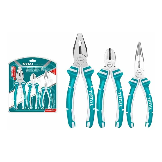 Set De 3 Alicates Universal Combinado Total Tools Tht1k0301