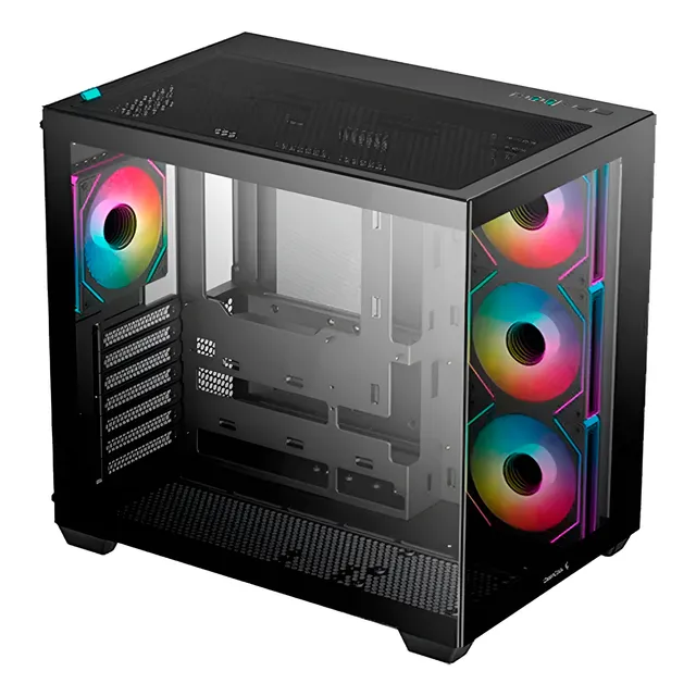 Gabinete Deepcool Cg530 Argb Atx Con 4 Ventiladores Negro