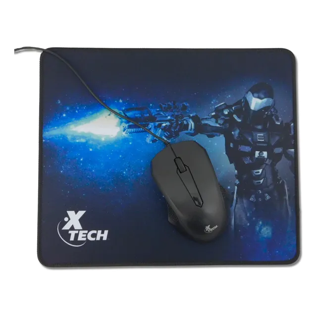 Mouse Con Cable 7200 Dpi Usb + Mousepads Gamer Diseño Xta183