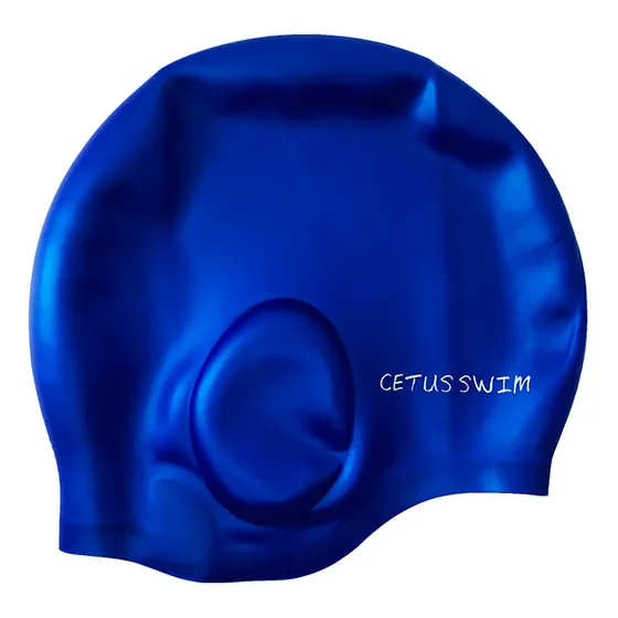 Touca De Natação Cobre Orelhas Cetus Cor Azul