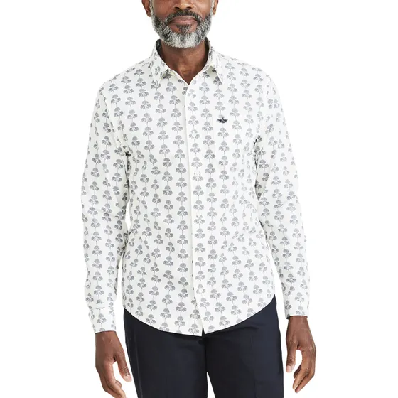 Camisa Hombre Sig Ls Comfort Flex Classic Fit Blanco Dockers