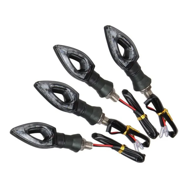 4 Piscas Seta De Moto Led Flecha Cristal Esportiva Universal