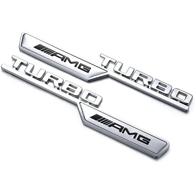 Yikaka Amg Turbo Leaf Plate Refitting 3d Car Logo Decoration