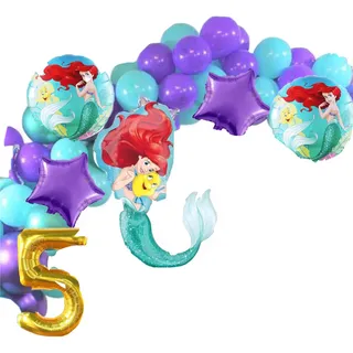 Set Globos Ariel Sirenita DecoraciĂłn Cumple Set Globos Ariel Sirenita DecoraciĂłn Cumple
