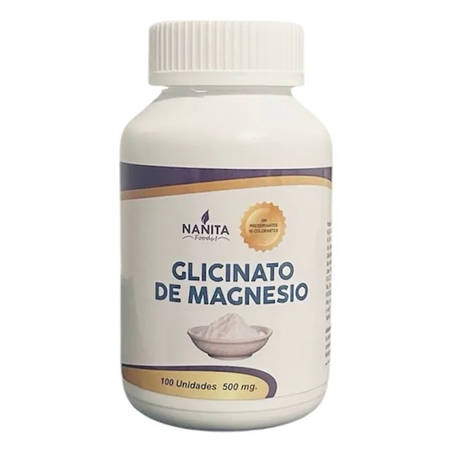 Glicinato De Magnesio 100 Cápsulas 500mg