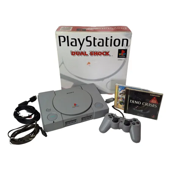 Console Playstation 1 Fat Japonês Na Caixa (scph - 7000) Com 2 Jogos E 1 Controle Original (usado) Bloqueado