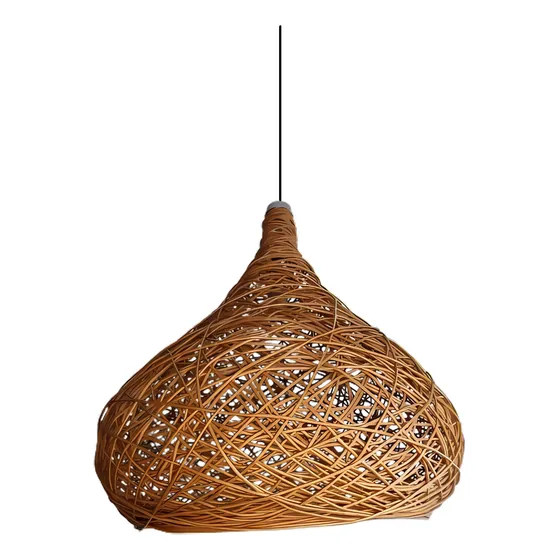 Colgante Lampara Fibra Natural Moderna Artesanal 55x50cm T&h