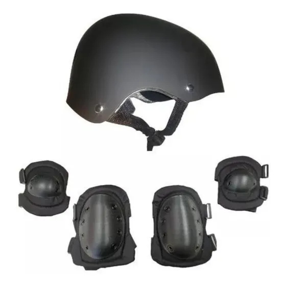 Kit Protecciones Skate Adulto Casco + Rodilleras + Coderas