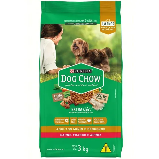 Alimento Dog Chow Salud Visible Extra Life para cão adulto de raza mini y pequena sabor mix de 3 kg