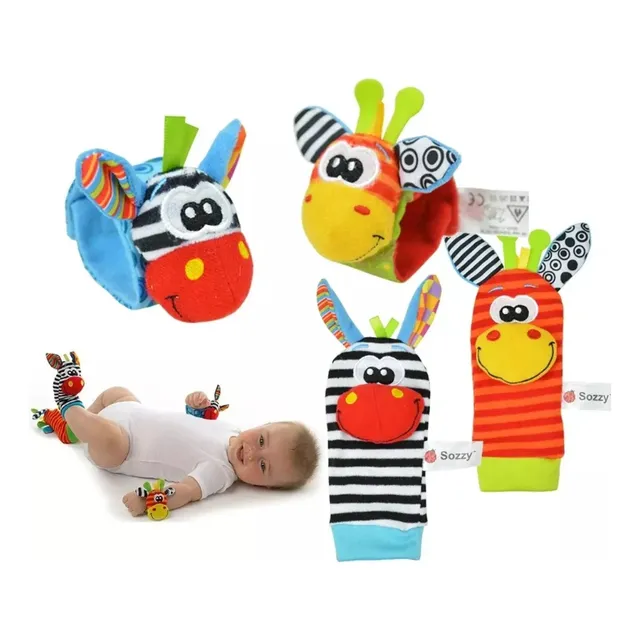 Sonajeros Muñequera Y Calcetines Estimulación Bebes