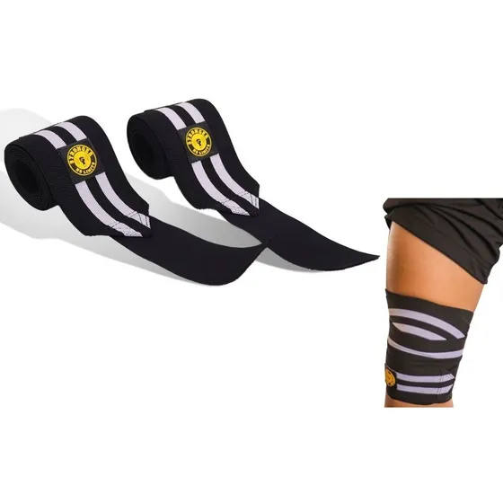 Faixa Joelho Agachamento Musculação Treino Cross Trainer Lpo Cor Branco