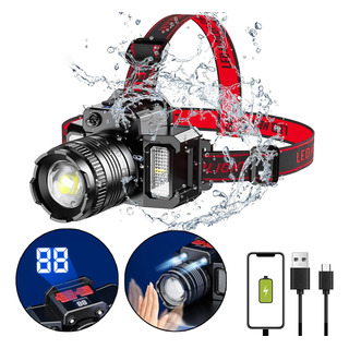 Lampara Cabeza Linterna Led Minera Recargable Con Sensor Lampara Cabeza Linterna Led Minera Recargable Con Sensor