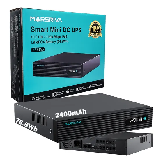 Mini Ups Pro Modem Router Camaras Poe Fibra Antena 24000mah