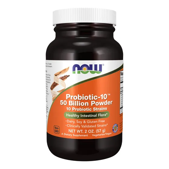 Polvo Probiótico 10 De Supplement Now Foods, 50 Mil Millones