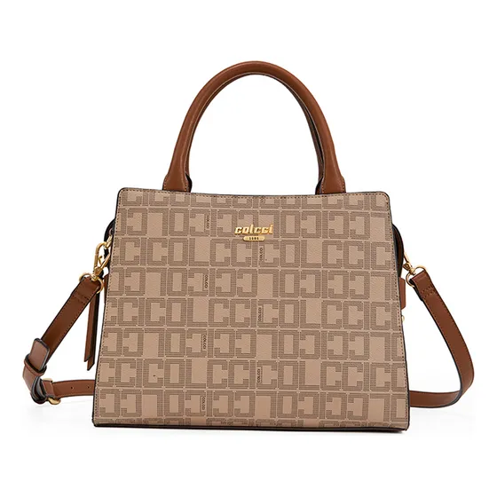 Bolsa Tote Colcci Monograma Ou25 Caramelo Feminino