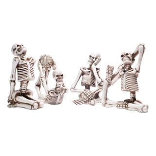 4 Piezas Novedad Pequeñas Figuras De Esqueleto De Yoga 4 Piezas Novedad Pequeñas Figuras De Esqueleto De Yoga