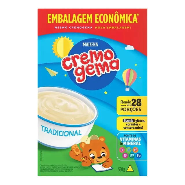 Atacado C/5 Cremogema Tradicional 550g