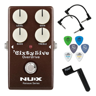 Nux 6ixty5ive Overdrive Effect Pedal Bundle Con 2 Cables De Nux 6ixty5ive Overdrive Effect Pedal Bundle Con 2 Cables De