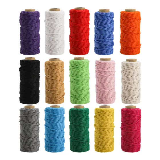 Cordón De Macramé Suave 15 Rollos 2 Mm X 440 M