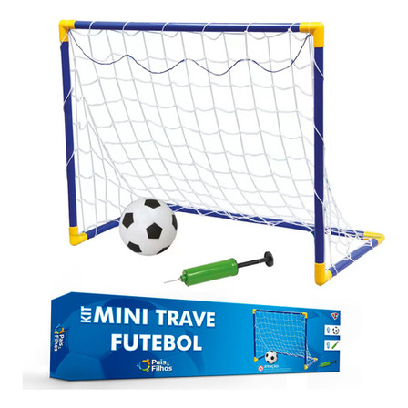 Kit Mini Golzinho Para Meninos Infantil Futebol Pais & Filhos Ref.19036 Cor Azul Kit Mini Golzinho Para Meninos Infantil Futebol Pais & Filhos Ref.19036 Cor Azul