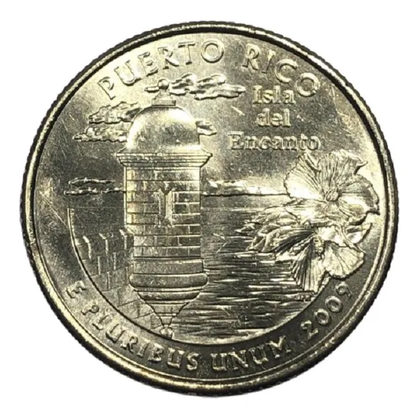 Quarter Dollar Puerto Rico 2009 Unc