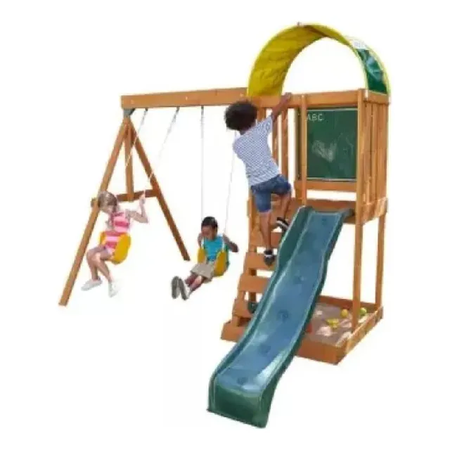 Casita De Juego Kidkraft Exterior Con Resbaladilla