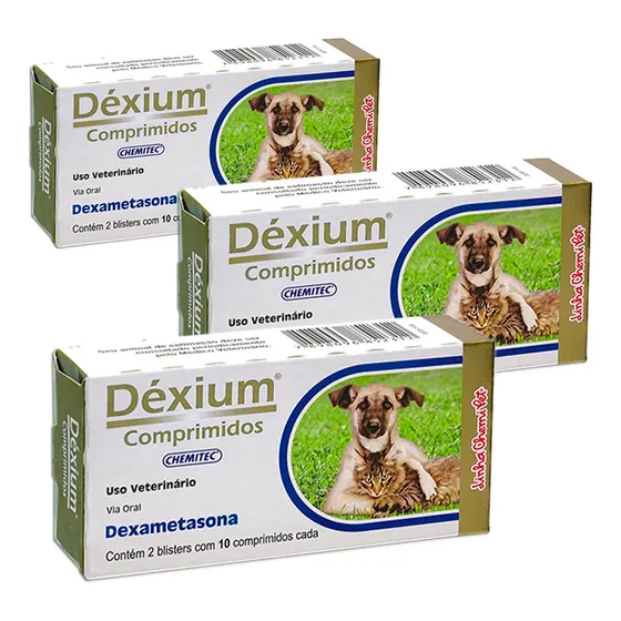 3und Anti-inflamatório/antialérgico Déxium Para Cães E Gatos