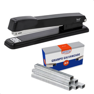 Grampeador Reforçado Longo Alcance 30f + 5000un Grampos 26/6 Grampeador Reforçado Longo Alcance 30f + 5000un Grampos 26/6
