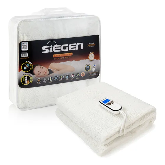 Calienta Cama Siegen Sg-5350 1 Plaza (150 X 80 Cms) Color Blanco