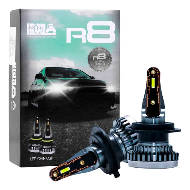 Kit Focos Led R8 Iron Csp H4 H7 Hb3 Hb4 880 881 Auto Moto
