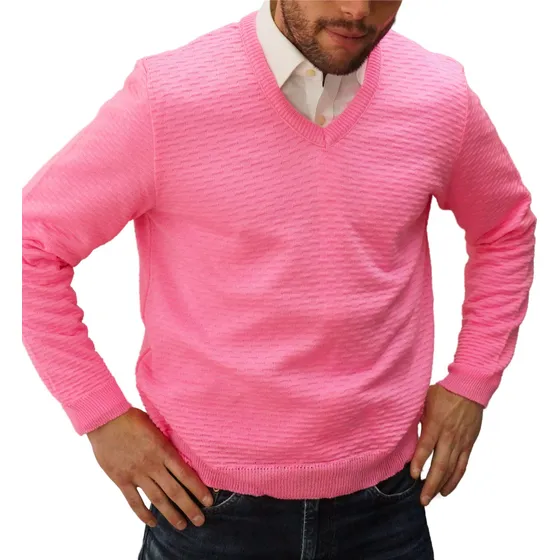 Suéter Tejido Cuello  V  Hombre (malla Retenida) 