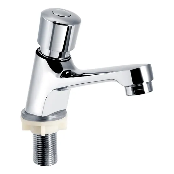 Grifo Retardo Tiempo Cromado Cierre Automatico Ahorro Agua 2