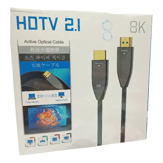 Cable Hdmi V 2.1 De Fibra 8k 4k 100 Mts