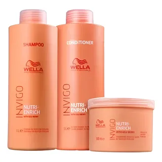Wella Nutri Enrich Shampoo 1l + Condicionador 1l +mask 500ml Wella Nutri Enrich Shampoo 1l + Condicionador 1l +mask 500ml