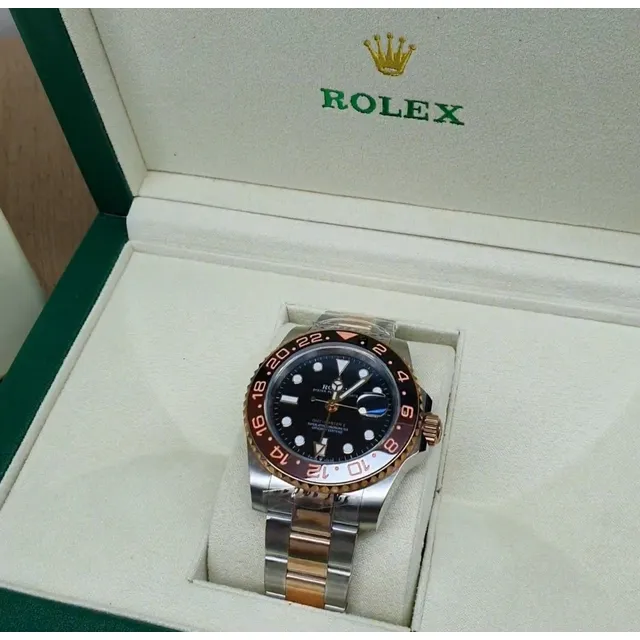 Rolex Gmt-master Ii Dos Tonos  Gold Automátic 41mm Cerámica