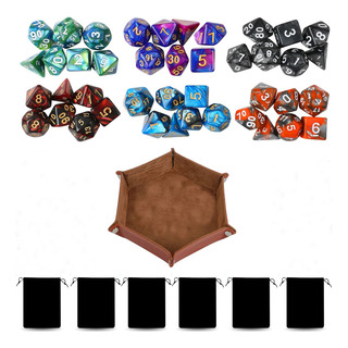 42 Dados Poliédricos Y Rpg Dados Poliedro Dnd Con Bandeja 42 Dados Poliédricos Y Rpg Dados Poliedro Dnd Con Bandeja