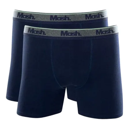 Kit 2 Cuecas Boxer Long Leg Mash Cotton Algodão Respirável