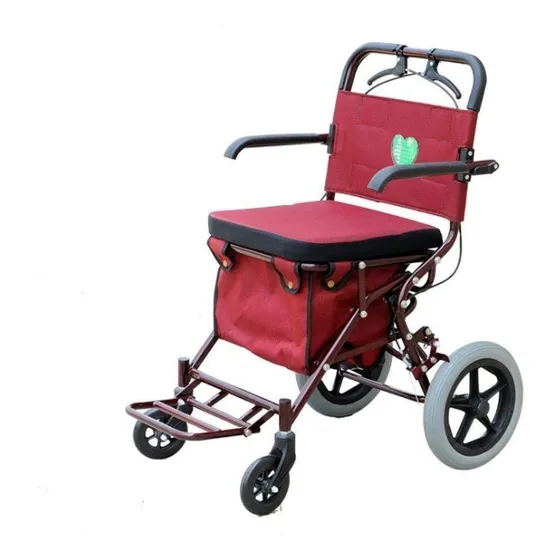 Andador Cuatro Rueda Asiento Ampliable Aumenta Viejo Carrito