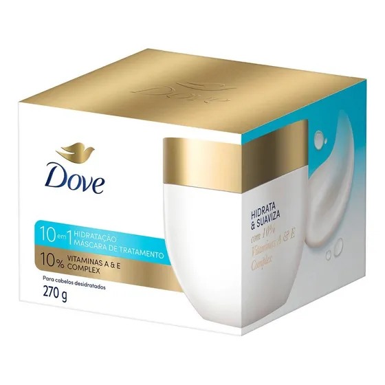 Dove Máscara De Tratamiento 10 En 1 | Hidrata Y Suaviza 270g