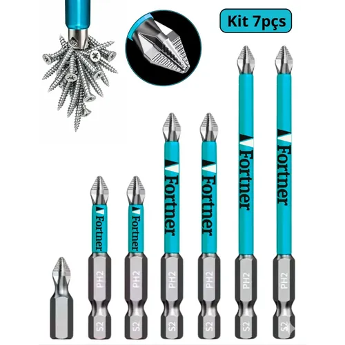 Kit 10 Pç Bits Phillips 110mm Ph2 Duplo Longo Makita D-34849