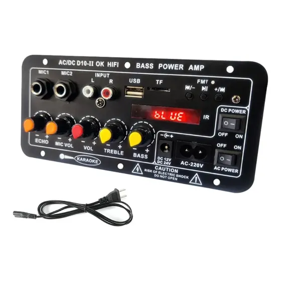 Modulo Tarjeta Amplificador Fm Bluetooth Usb Microfono Karao