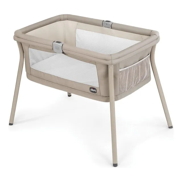 Chicco Cuna De Viaje Lullago Sand Color Bordó Diseño De La Tela Liso