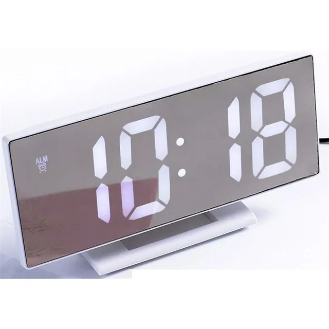 Reloj Despertador Digital Espejo Led Electronico Pantalla