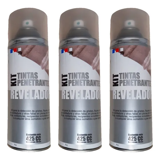 Kit Aerosol Revelador Ensayo Soldaduras Tintas Pentrantes