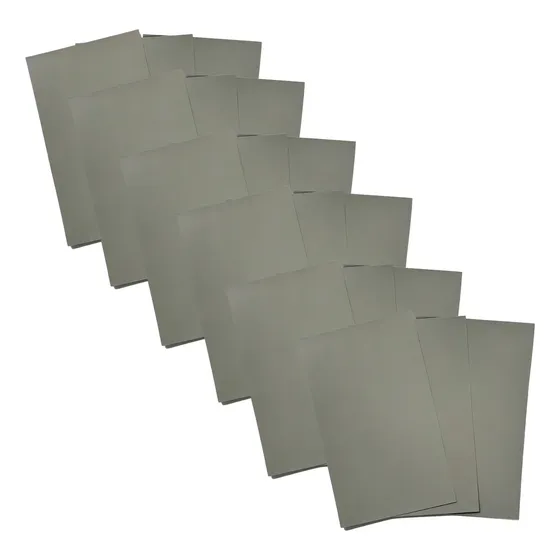 50pz Hoja Lija Agua Tenazit Grano 1000 5-1/2'' X 9'' Gris