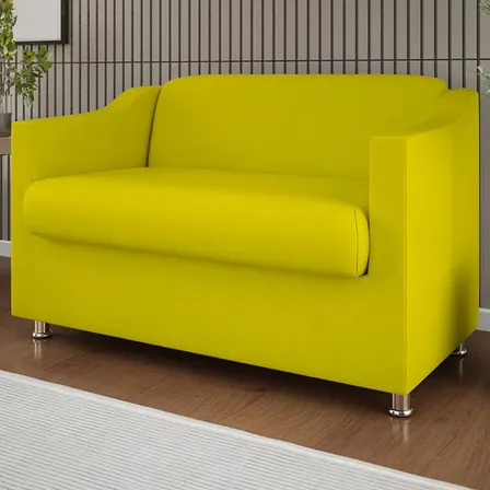 Namoradeira Tilla Sala De Estar Tecido Suede Balaqui Decor