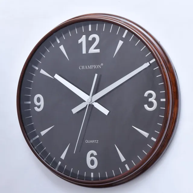 Reloj Pared Nogal Negro Hermoso Digito Barra 13 