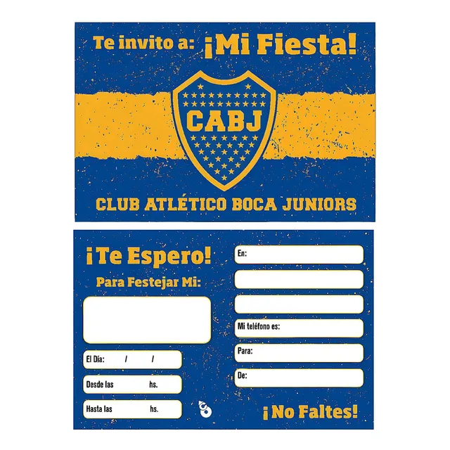 Invitacion Boca X10u