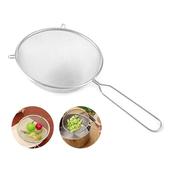 W Colador Cernidor Escurridor Malla Chef Acero Inoxidable