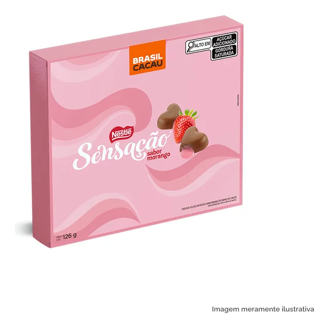 Caixa De Presente Bombons Sensação 120g Brasil Cacau